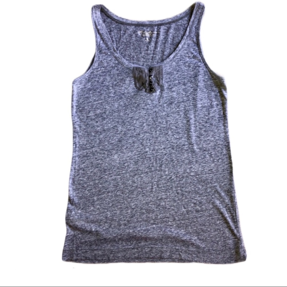 Eddie Bauer | Gray Tank Button Tank Top Comfy